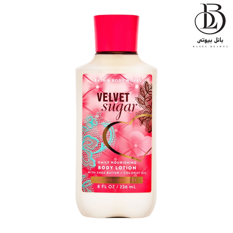لوسیون بدن بث اند بادی ورکس مدل Velvet Sugar