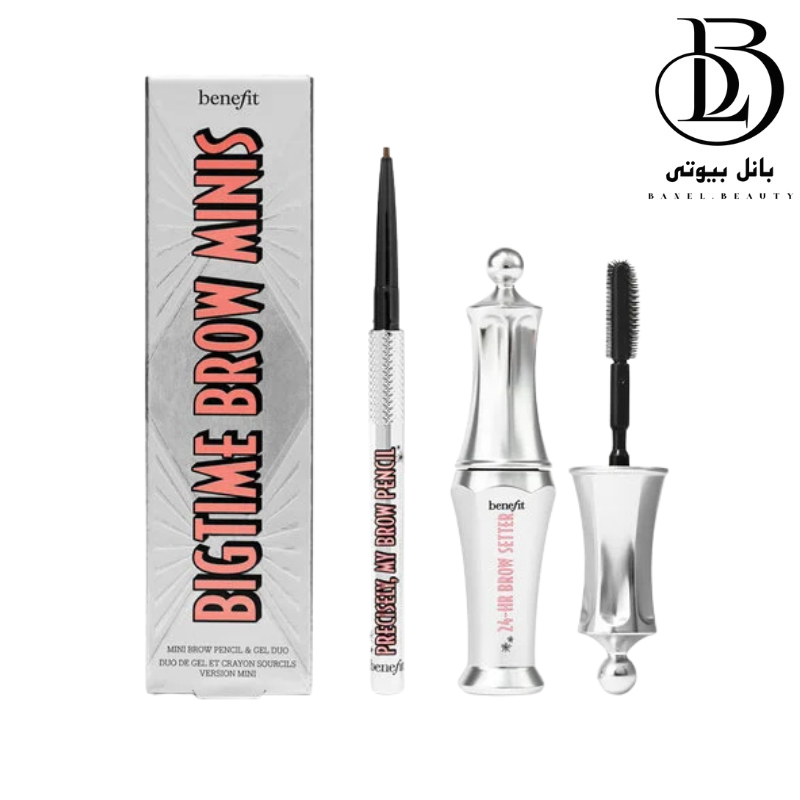 ست مداد ابرو و ژل تثبیت‌ کننده بنفیت مدل Bigtime Brow Minis